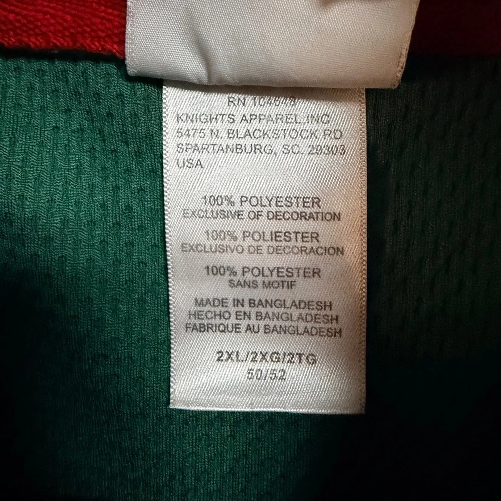 NHL Minnesota Wild Mens 2XL Quarter Zip Pullover Jacket Green Knights Apparel